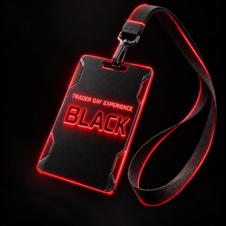 Crachá do ingresso Black do Trader Day Experience